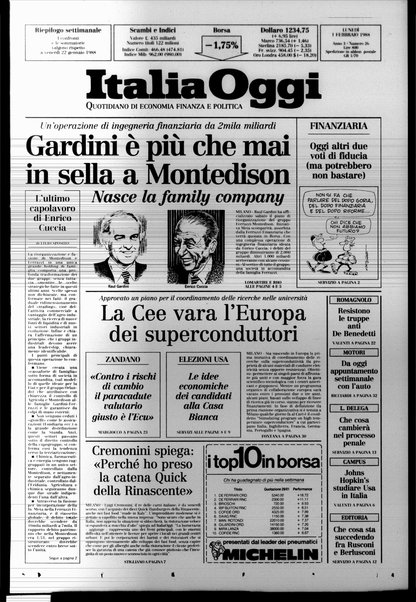 Italia oggi : quotidiano di economia finanza e politica